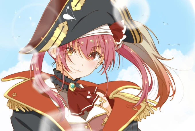 船長おめめめめめめ再掲絵でごめんちゃい…時間がなさすぎた…  #マリンのお宝