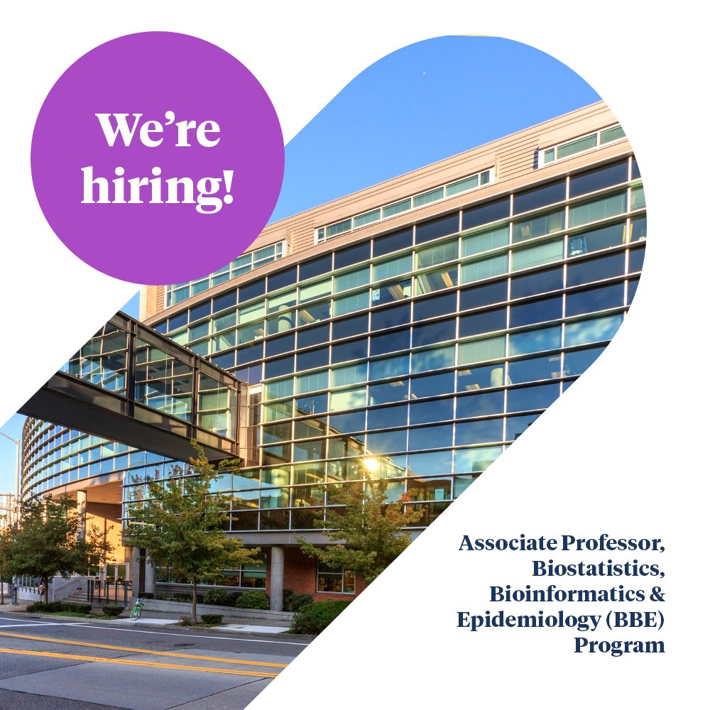 Fred Hutch's Vaccine and Infectious Disease Division is accepting applications for a faculty member in its #Biostatistics, #Bioinformatics, and #Epidemiology (BBE) Program. Learn more and apply: apply.interfolio.com/127588
