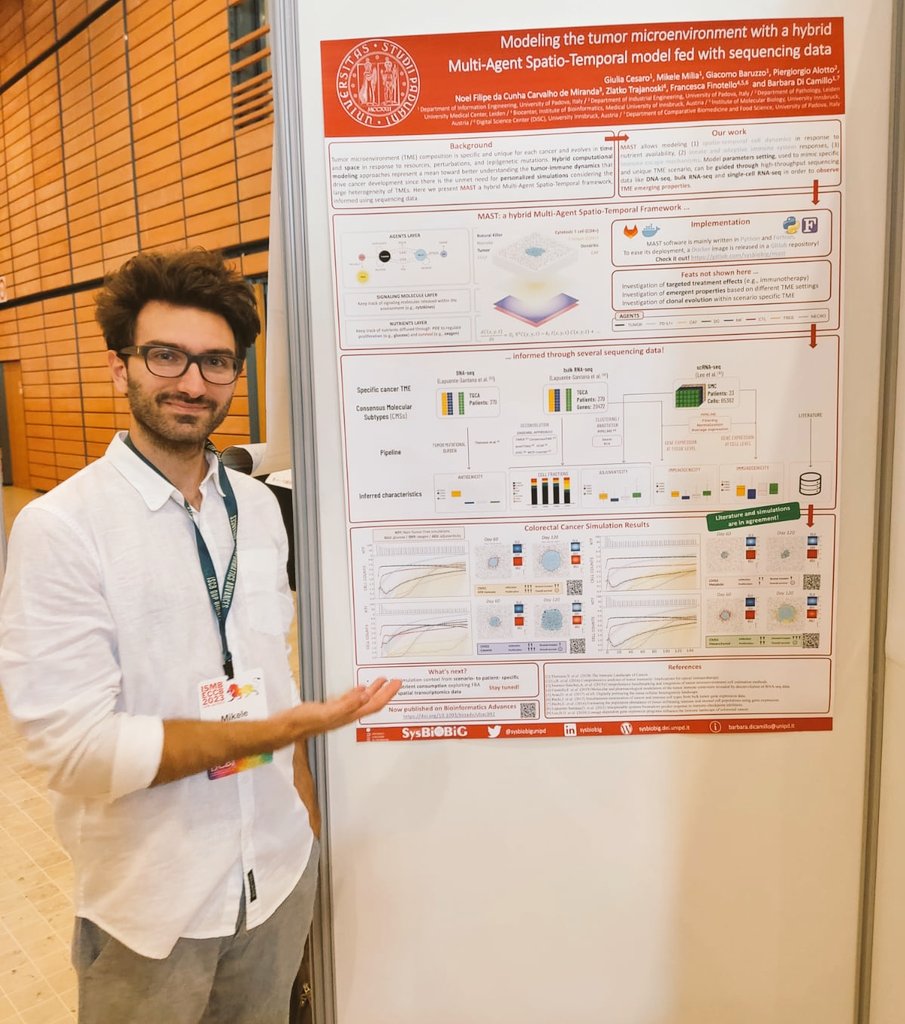 sysbiobigunipd's tweet photo. 🌟 Interesting and enriching chats at #ISMBECCB2023 conference 🌟

Our researchers present their work on #variantinterpretation #agentbasemodeling &amp; #tumorsimulation 🧬💻.

Check out on out GitLab 👉https://t.co/JRPOFvm36L

Stay tuned 🚀🔜 https://t.co/jQbpGBFXAv
