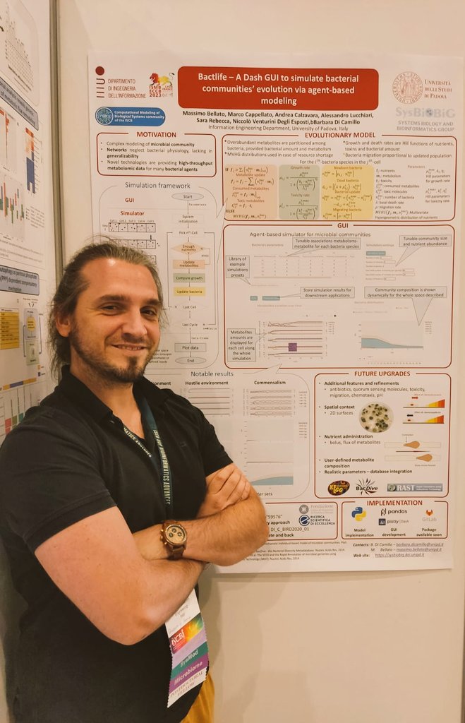 🌟 Interesting and enriching chats at #ISMBECCB2023 conference 🌟

Our researchers present their work on #variantinterpretation #agentbasemodeling &amp; #tumorsimulation 🧬💻.

Check out on out GitLab 👉gitlab.com/sysbiobig

Stay tuned 🚀🔜