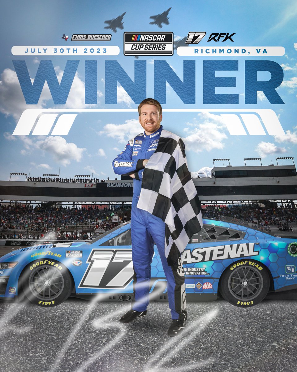 THIRD. CAREER. VICTORY. 🏆👏🏼

<a href="/Chris_Buescher/">Chris Buescher</a> IS GOING TO VICTORY LANE IN VIRGINIA! HOW ABOUT THAT Y'ALL!?