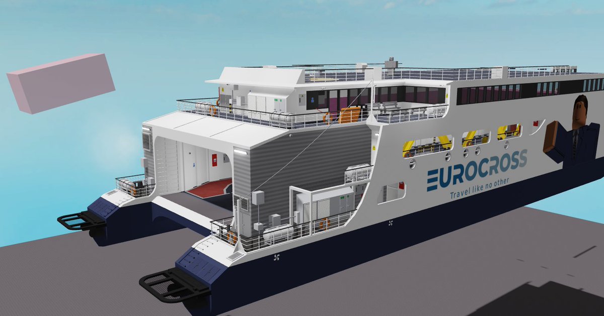 Another sneak peek from dodgytoes! A familiar face on the side of the boat, and... can you spot the character lurking somewhere on the ship? #Roblox #Eurocross