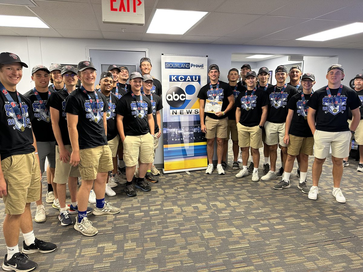 Noah Sacco (@noahsaccotv) on Twitter photo The Hawks are in the building!
1A State champs of <a href="/RSMBaseball/">St.Mary's Baseball</a> ready to go for our newest <a href="/SportsZoneKCAU9/">KCAU 9 SportsZone</a> Champions Chat, reminiscing on their redemption tour and that ended with ultimate glory 🏆
Catch the team live in studio at 5:45 only on <a href="/kcautv/">KCAU 9 News</a>! The Hawks are in the building!
1A State champs of <a href="/RSMBaseball/">St.Mary's Baseball</a> ready to go for our newest <a href="/SportsZoneKCAU9/">KCAU 9 SportsZone</a> Champions Chat, reminiscing on their redemption tour and that ended with ultimate glory 🏆
Catch the team live in studio at 5:45 only on <a href="/kcautv/">KCAU 9 News</a>!