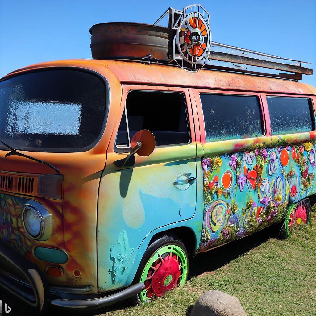 vikingsjason's tweet image. Hippie Van #bing #ai #hippievan