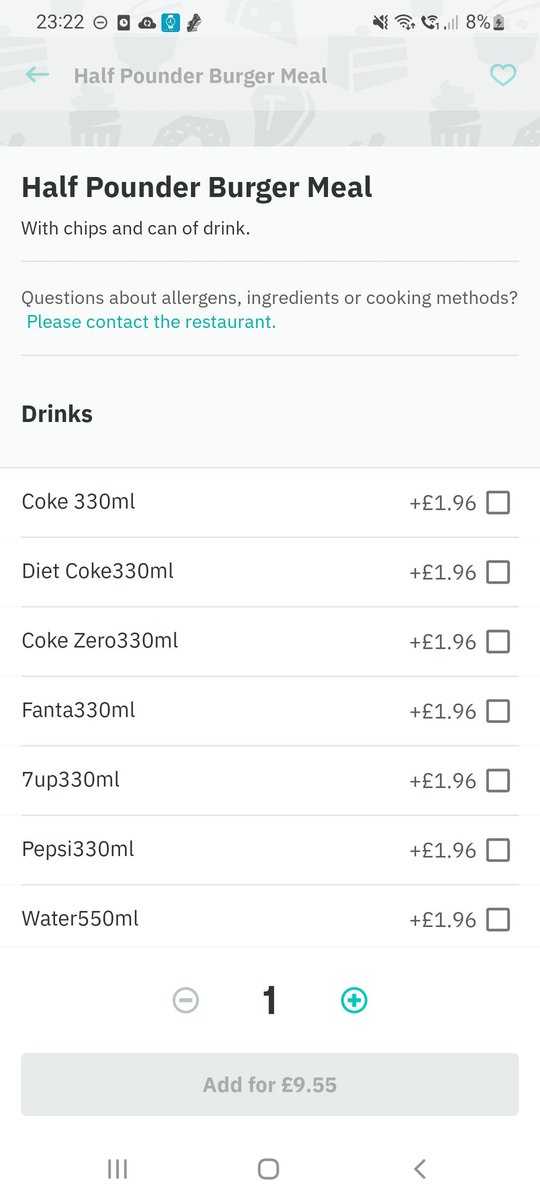 appo_twit's tweet photo. @Deliveroo Please remove Pizza Paradise from your app as they are scamming people into paying extra for the drink in a Burger Meal that COMES WITH A DRINK! https://t.co/gS01N455uz