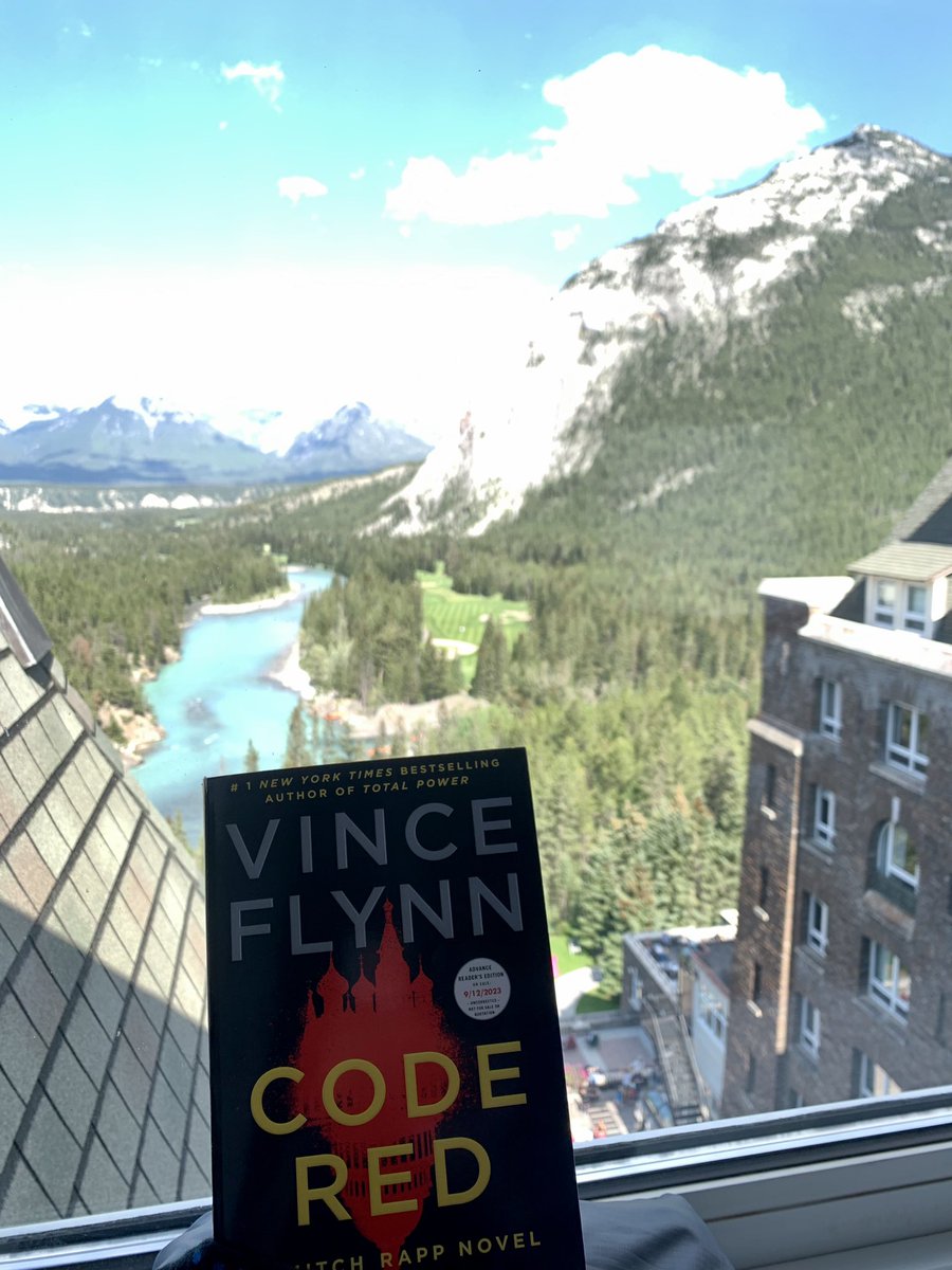 Reading the newest @KyleMillsAuthor @VinceFlynncom @VinceFlynnBooks in Banff 🇨🇦 #MitchRappIsBack #CodeRed pre order now! vinceflynn.com/code-red#pur