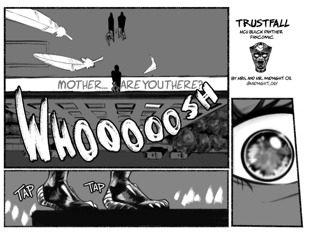 midnight_oily's tweet image. TRUSTFALL 🪶🌃 | 15 pages
#Shuri Black Panther fancomic w/ #nashuri
Shuri takes a leap of trust and faith.
alt🔗: archiveofourown.org/works/48987151