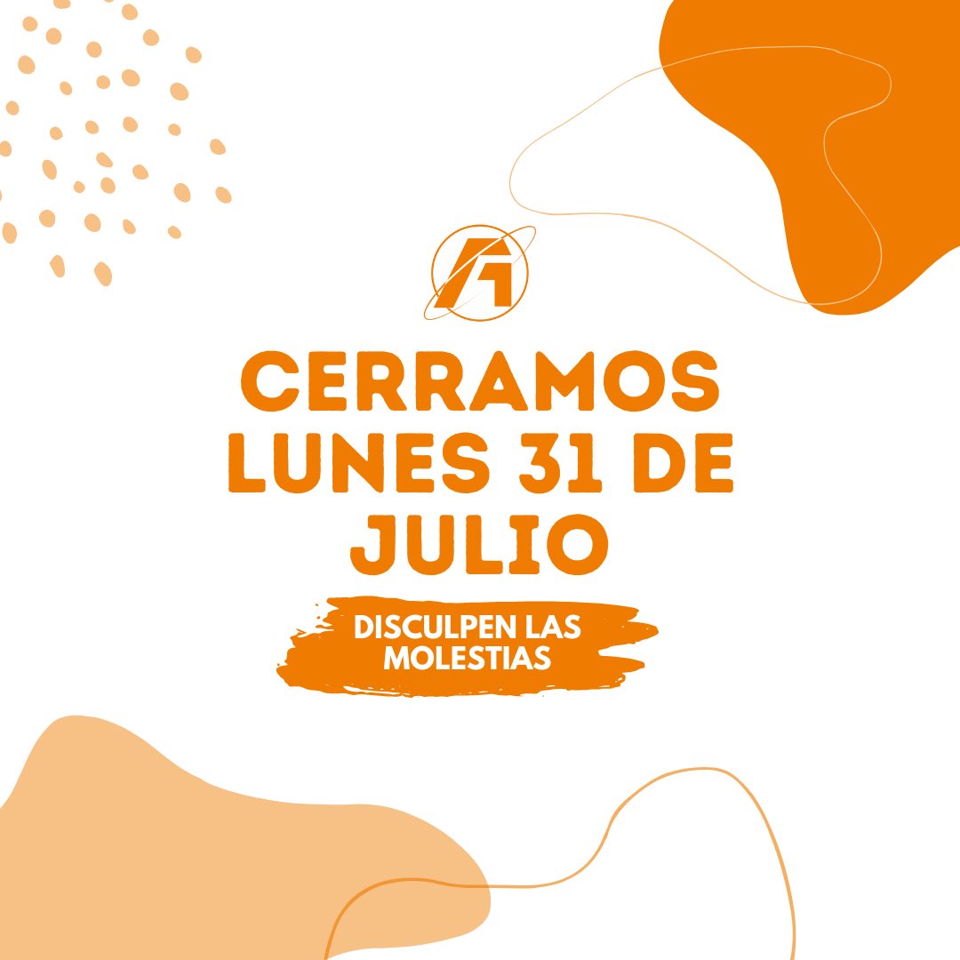 ASLE_Novatec's tweet image. Estimados clientes, les informamos que mañana, lunes 31 de julio, nuestro local permanecerá cerrado por trabajos externos.

Disculpen las molestias.