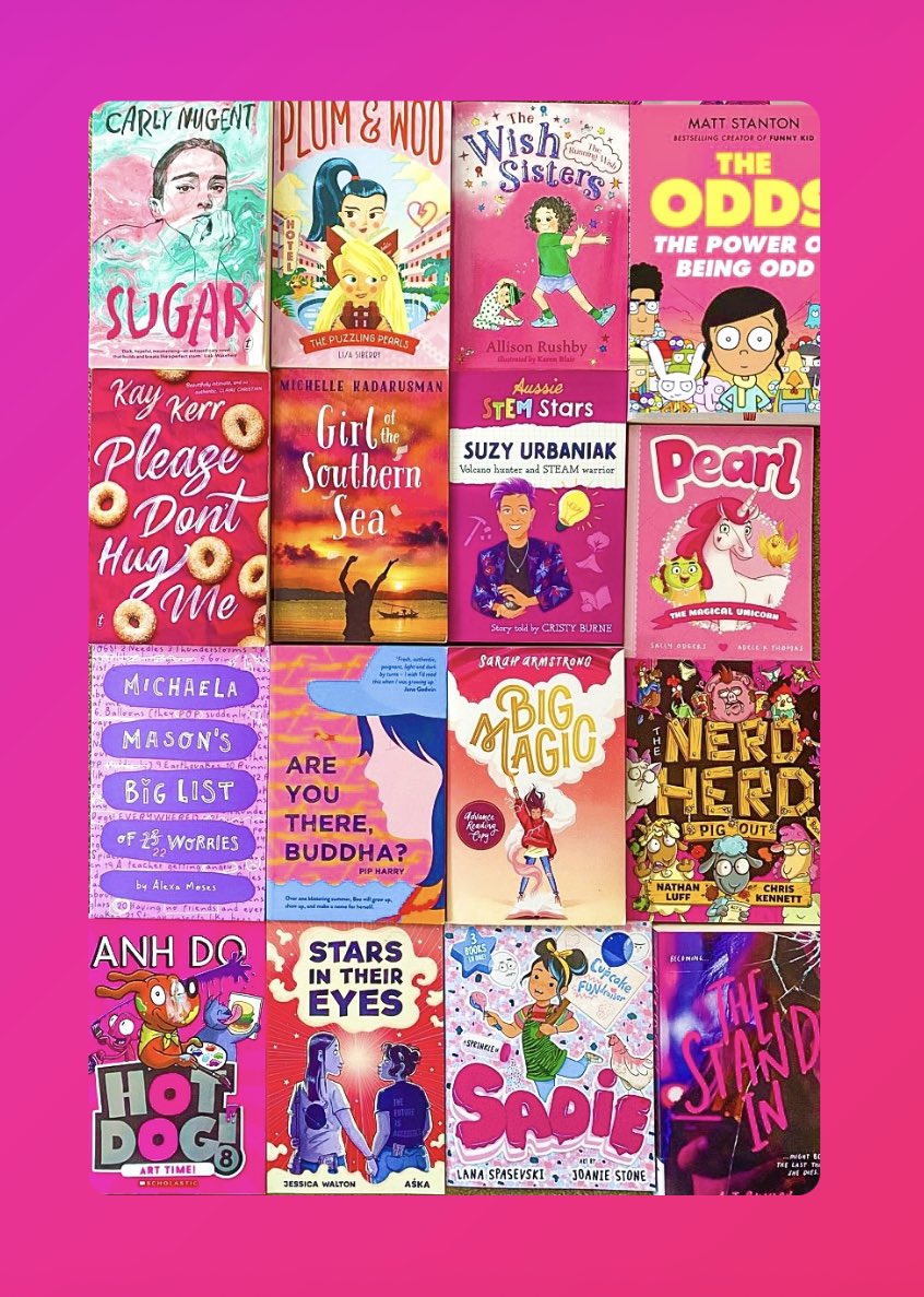 SandyBigna's tweet photo. Here is my Barbie-inspired kids book flatlay for your enjoyment! So many amazing stories here ๐๐ธ #loveozmg #loveozya #childrensbooks @m_stanton @CristyBurne @AlexaEMoses @MichelleRReader @PipHaz @LuffNathan @crikeyboy https://t.co/qKUfwetHZp