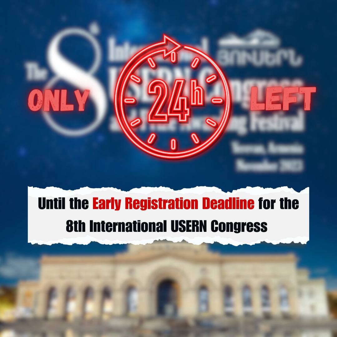 ✨Only '24 hours' left until the deadline for early registration of the 8th International USERN Congress and Prize Awarding Festival!✨ 🟢For more information and congress registration, click here. (docs.google.com/forms/d/e/1FAI…) @usern_net