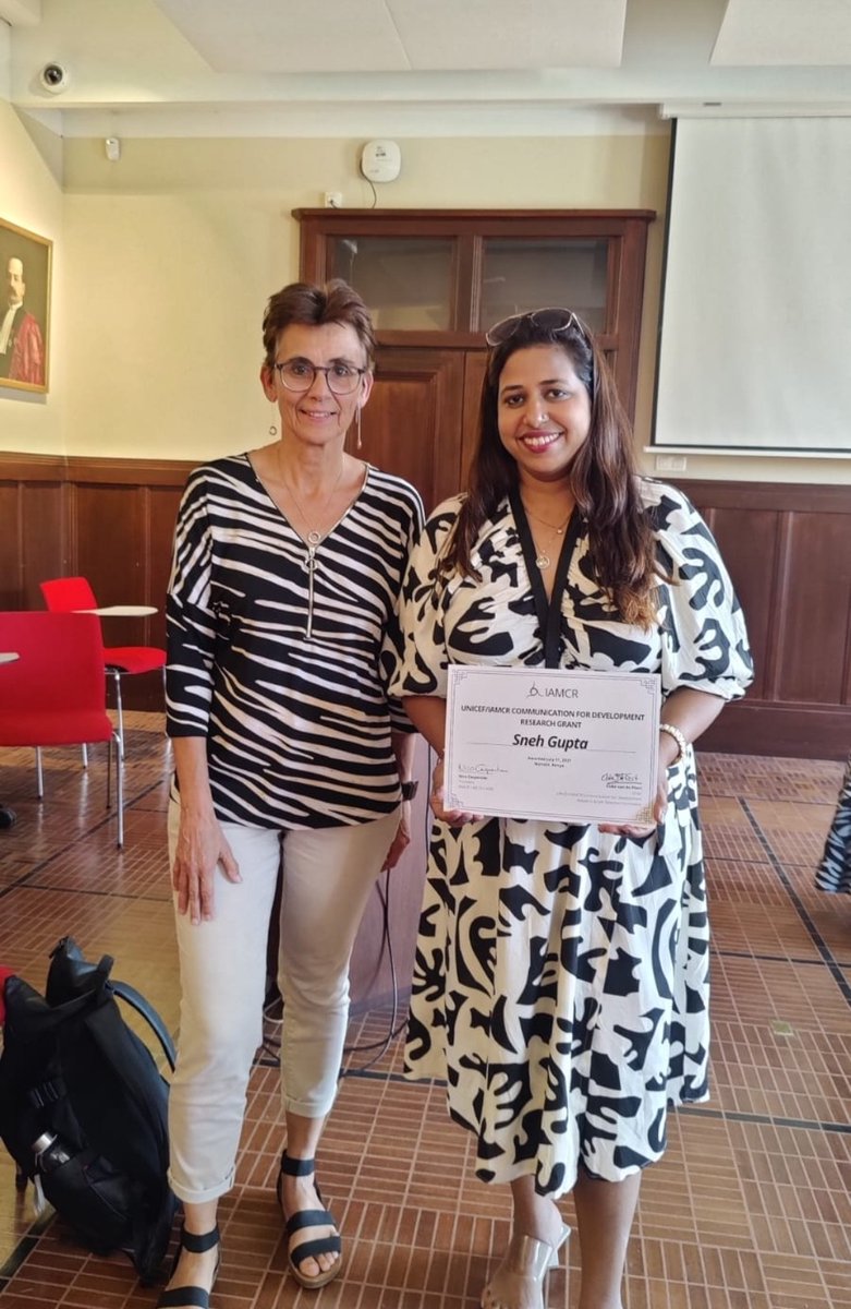 🎉🏆 Thrilled to share highlights of IAMCR Lyon France 2023 conference
✨ I was @ Wall of Honour 
✨ Recieved IAMCR UNICEF C4D Research Grant Award 
✨ Paper Presentation
✨ Panelist at the Special C4D Session- Documentary Screening
✨ Received Travel Grant 2023
#IAMCRLyon2023