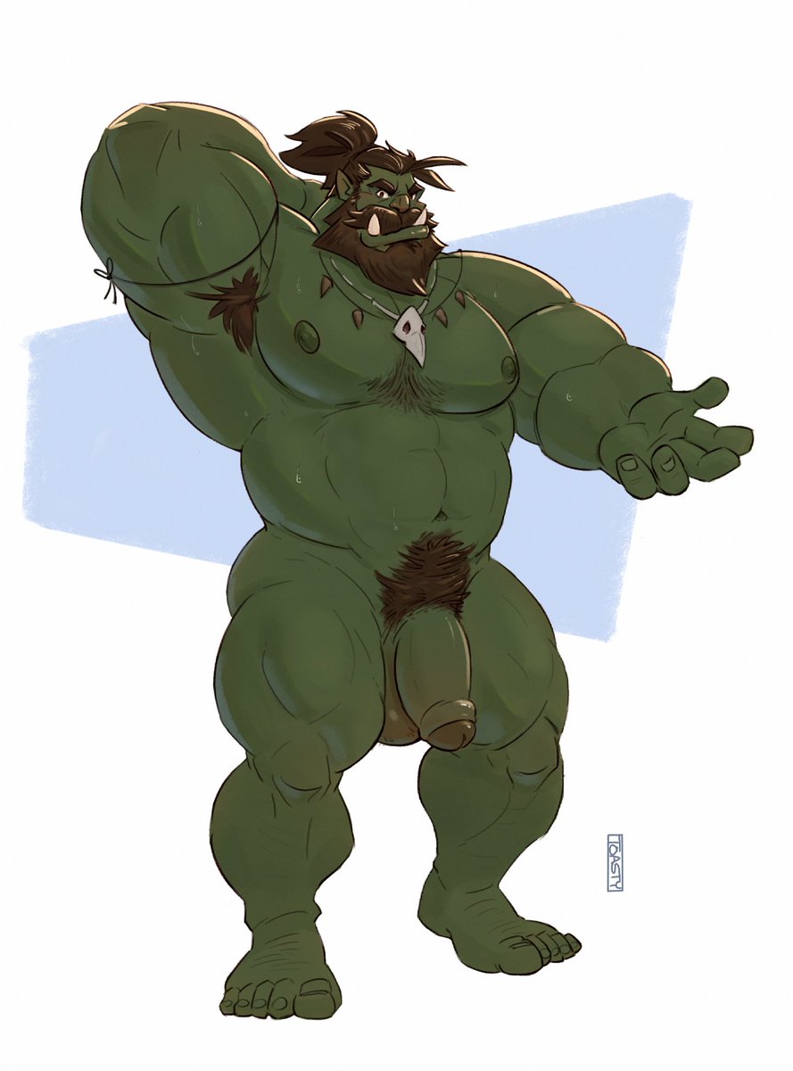 KyneTheOrc's tweet photo. He just finished his training. Want to relax with him?

Art by the wonderful @ToastyFuzzBuns https://t.co/sRWpJw3JAp