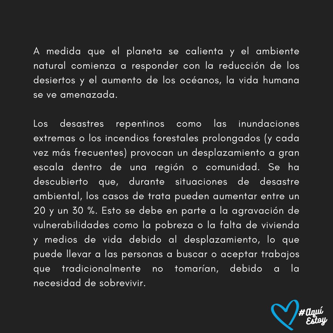 nachohaudet's tweet photo. Las personas afectadas por la pobreza, los conflictos y los desastres ambientales son las más vulnerables a ser víctimas de la trata. La educación es fundamental para luchar contra esa práctica.
#aquiestoy #corazonazul #bluehart #EndHumanTrafficking #CambioClimatico https://t.co/MnOQeh0Wi0