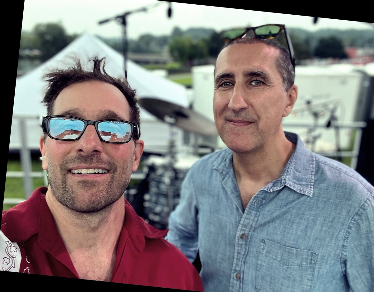 Arthur_Sadowsky's tweet photo. Here is another shot of #JayGleason 🥁 and me at the gig in beautiful #Newport #Vermont 🌳🌲 

#giglife #concert #concertphotography #music #musician #musicianlife #iPhone #sadowskybass #bassplayer #bassist #SundayFunday #entertainment #rockband #soulmusic #repost #friends https://t.co/SPPeNaakOc