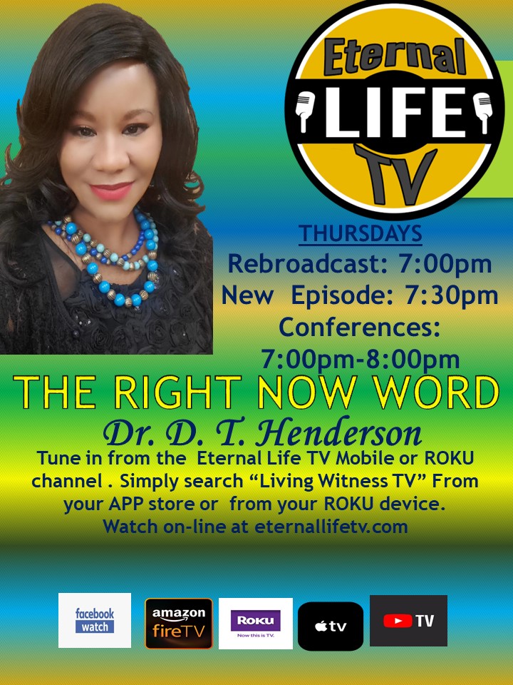 virtue2004's tweet photo. Tune In Thursday Night At 7:30PM To Hear A NEW Episode Of "The Right Now Word" @eternallifetv 🔥🔥 https://t.co/GM6aNdacK4