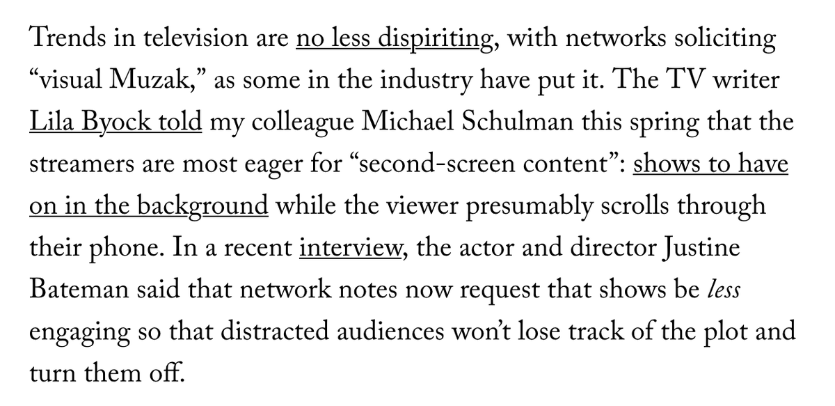 jordan_harper's tweet photo. Several years ago I really bummed out a writer's room by saying that television wasn't made to be watched anymore, but even I didn't know how right I was. 

Ye gods this is bleak. https://t.co/4jb8t6WAAY