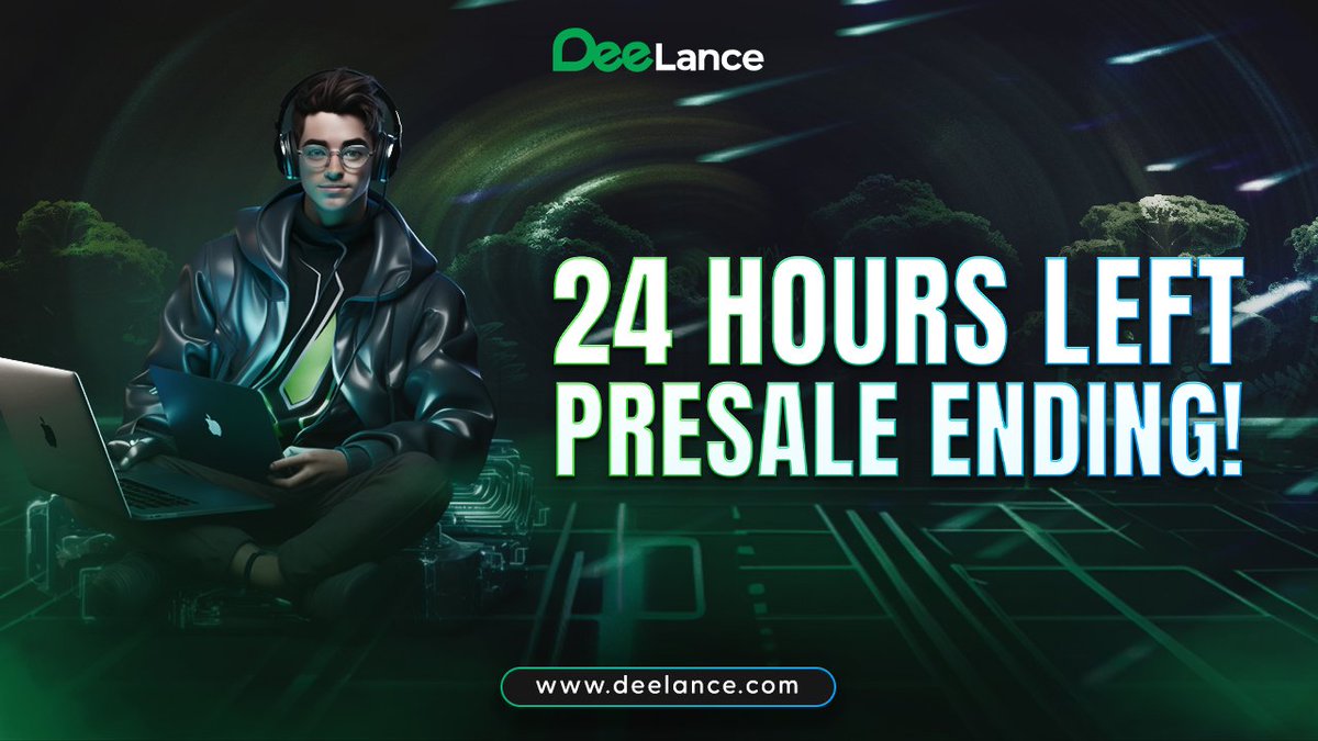 deelance_com's tweet photo. Hurry up, DeeLancers! 👨‍💻

Only 1 day until the end of our presale! ⌛️🚀🔥

📍$DLANCE will unlock the full potential and features of Metaverse and NFT Marketplace
📍 Holders get eligible for Rare NFT whitelisting and discounts on deals

Join the $DLANCE Presale now ⬇️
https://t.co/NyPKHOMGov

#IDO #crypto #NFT