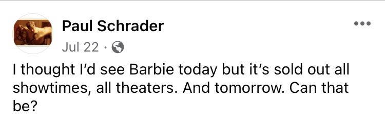 paul schrader's facebook posts tweet media