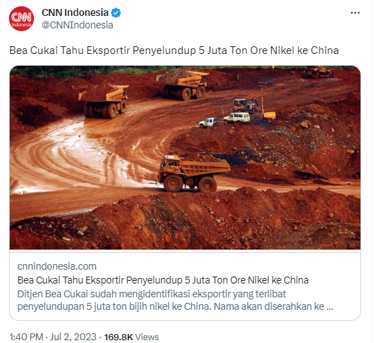 NephilaXmus's tweet photo. Agak susah memang percaya lagi ke Jubir @KemenkeuRI @prastow 

Tahun 2021 bantah @FaisalBasri : Nikel yang ke Cina itu Sample.

Tahun 2023 kebongkar, 2 Juta Ton Ore Nikel diselundupkan ke Cina https://t.co/0iKUJLCdJK