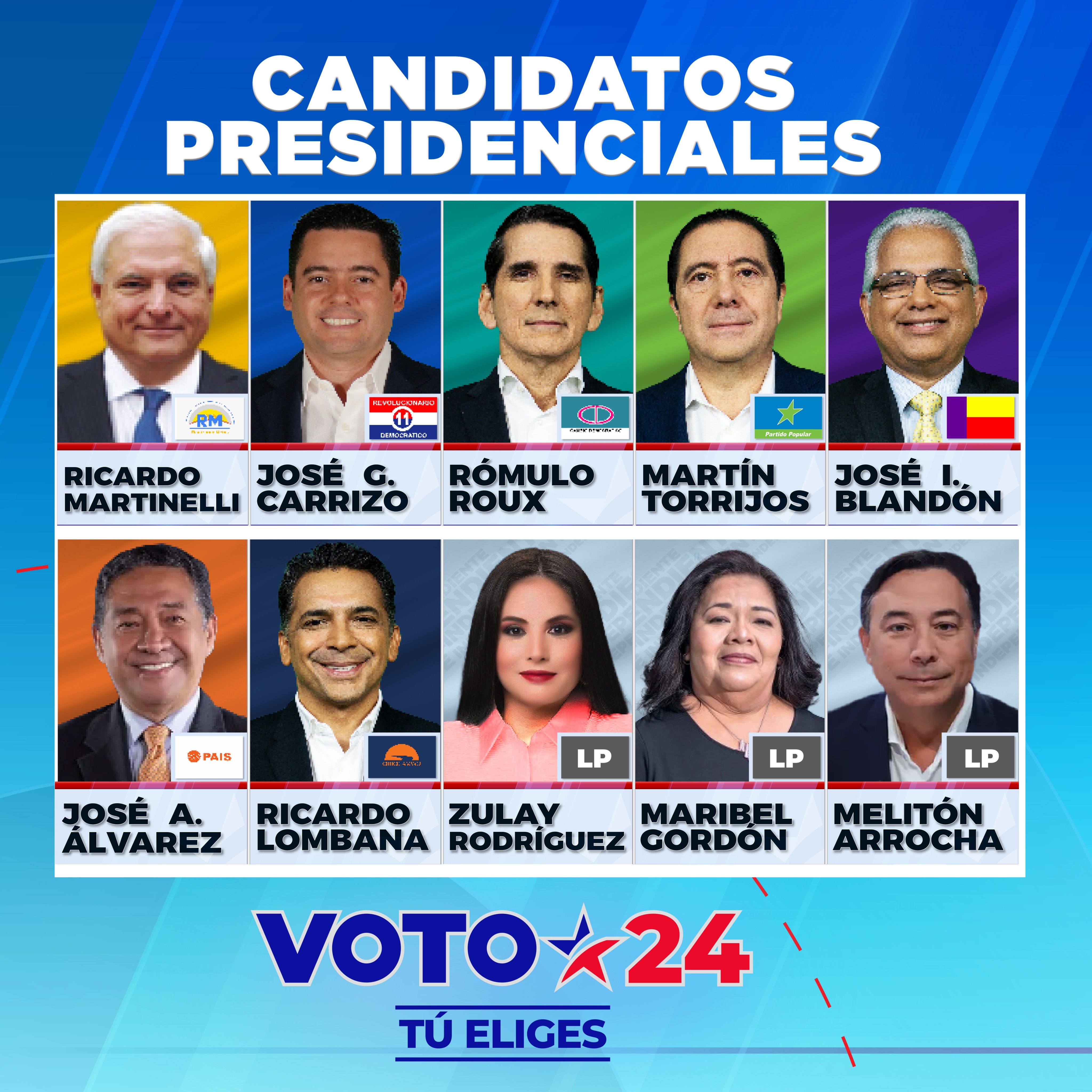 Telemetro Reporta on X: "Este domingo se conocieron los cuatro últimos  candidatos que correrán por la presidencia de la República de Panamá en las  elecciones generales de 2024. Hay 10 candidatos presidenciales: -