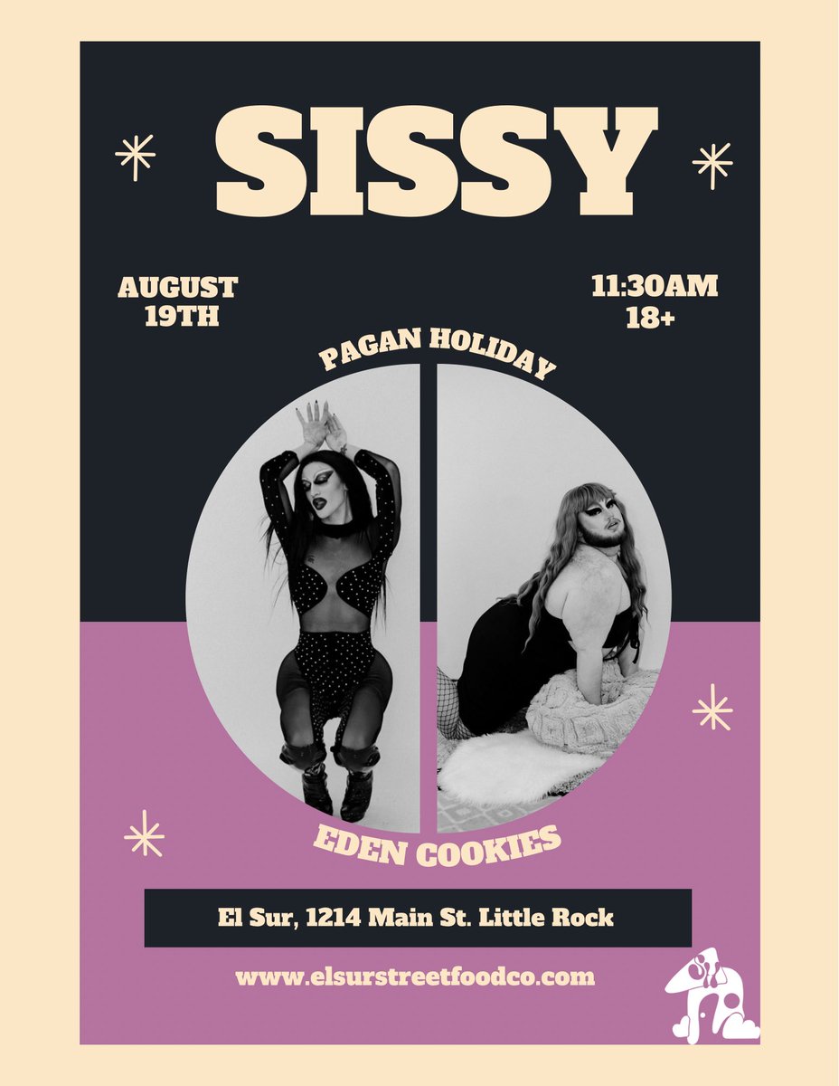 SafeHausAR's tweet photo. your favorite drag sissies are back with their brunch show SISSY 
8/19, 11:30am at el sur, get your tickets now!
https://t.co/tcbXsRbGJ8 https://t.co/l0lak2XVSr