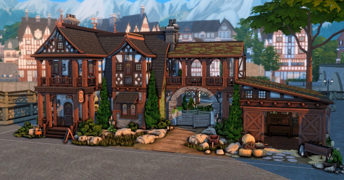 jubiesims's tweet image. a travelers inn and tavern for sims who are just wandering through🍻✨
#TheSims4 @TheSims #ShowUsYourBuilds