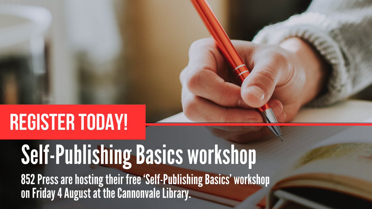 852Press's tweet photo. Join 852 Press' @DrJuliaEvans &amp; author Richard Evans (@600words) free workshop on Self-Publishing Basics!  

9:30am Friday 4 August 2023 Cannonvale Library.  

Bookings essential: https://t.co/Uqj0mI1bz2

#OurWhitsunday @whitsundayrc @whitsundayonline https://t.co/USuwwaEfUL