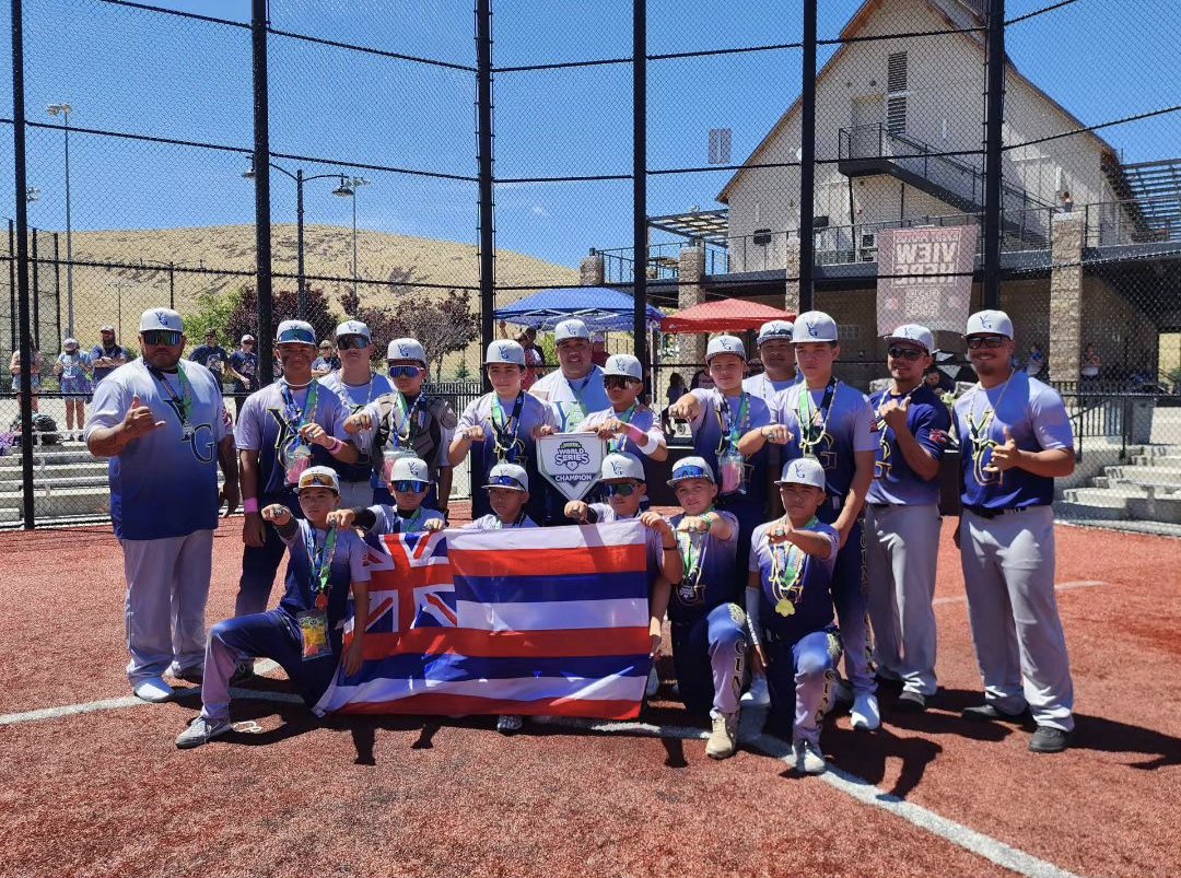 ESPNHonolulu's tweet photo. Hawai'i makes some big noise in Reno, as Hawaii's very own Young Gunnz takes the 2023 12u RENO YOUTH WORLD SERIES TITLE 🏆⚾️😎! #hawaiirepresent #hawaiistandup https://t.co/ZgmKsuDOJd
