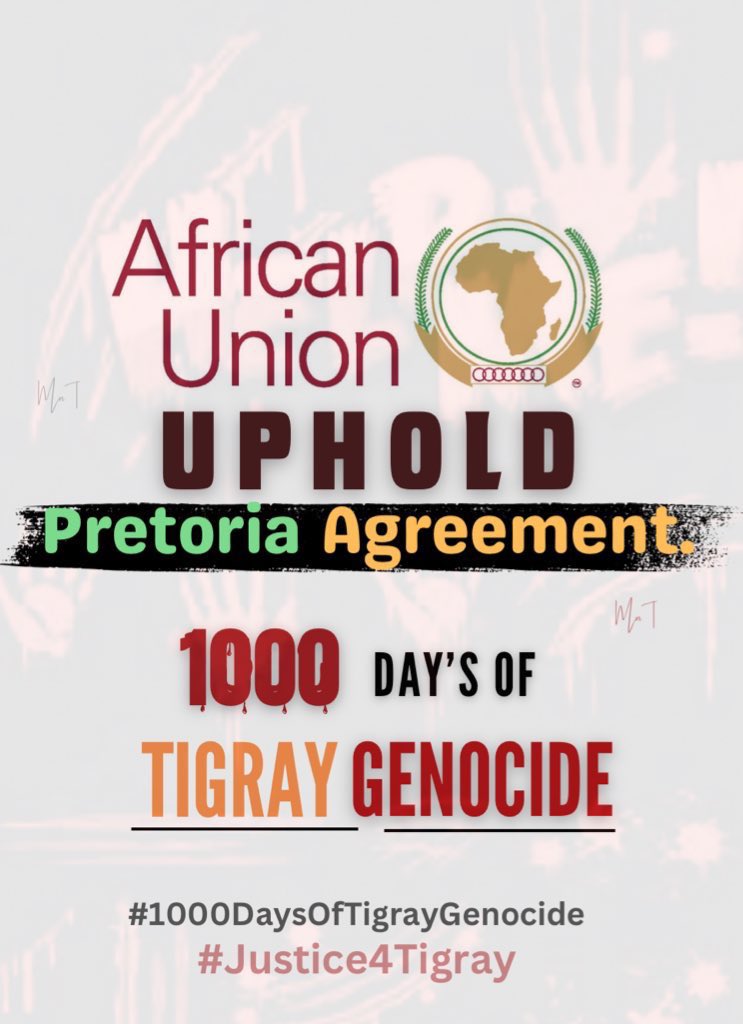 Gal_weyane's tweet photo. During the #1000DaysOfTigrayGenocide war crime, crime against humanity was committed &amp; Despite the CoHA agrmt its yet active . Swift action by @UN is needed now to ensure those criminals are held accountable. #Justice4Tigray 
@MikeHammerUSA @UN_HRC @SecBlinken @hrw @Gal_weyane https://t.co/pnXZuXBLBJ