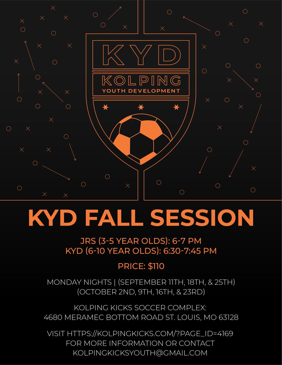 Kolping KYD Fall Program Application Link: kolpingkicks.com/?page_id=3836

Don't miss this program! Contact Abby at abby.basler@gmail.com