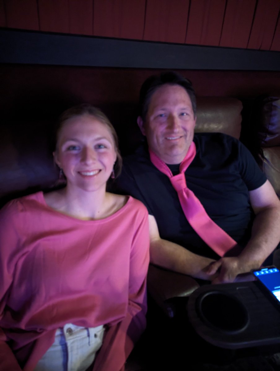 Pulled out the only pink thing I own for the new Margot Robbie - I mean Barbie movie last night.