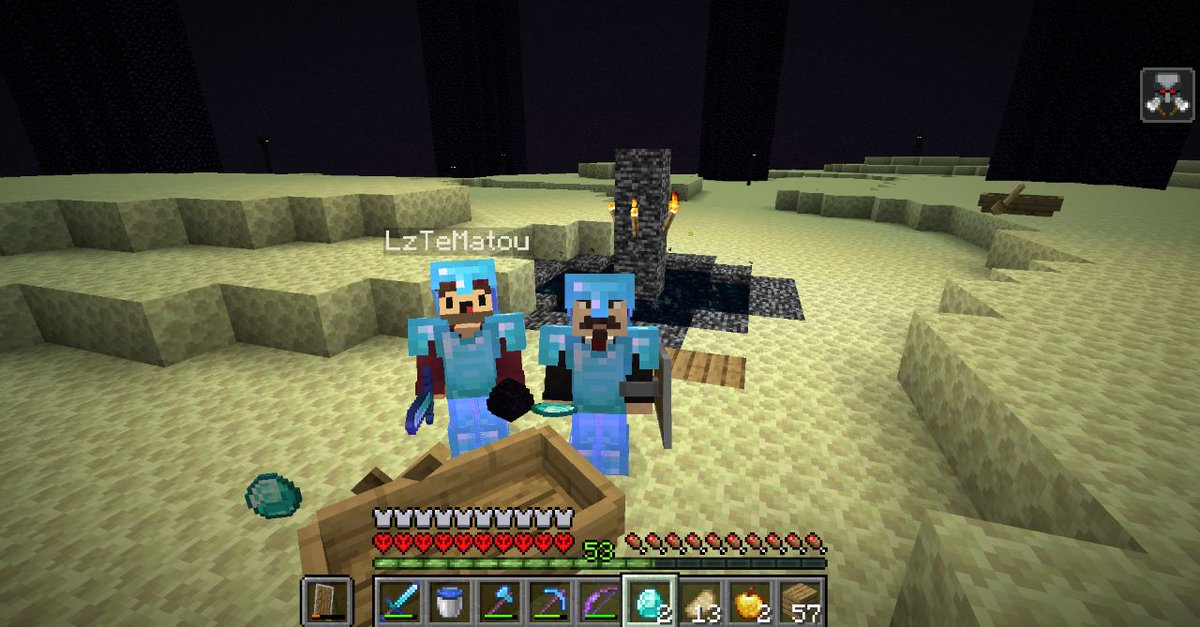 zpsngml's tweet photo. SIMPLESMENTE ZERAMOS O MINE NO HARDCORE @thththalles
#Minecraft #HARDCORE #ggeasy ## https://t.co/xYuoXDTEFv