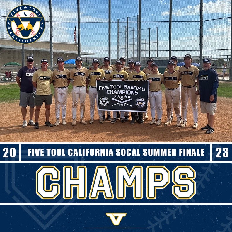 FiveToolCA's tweet photo. 🏆CHAMPIONS🏆

Congrats to @BearsCba 2024’s on winning the 17U Division of the @FiveTool California SoCal Summer Finale!

#WatchEm https://t.co/vuFXdwY50A
