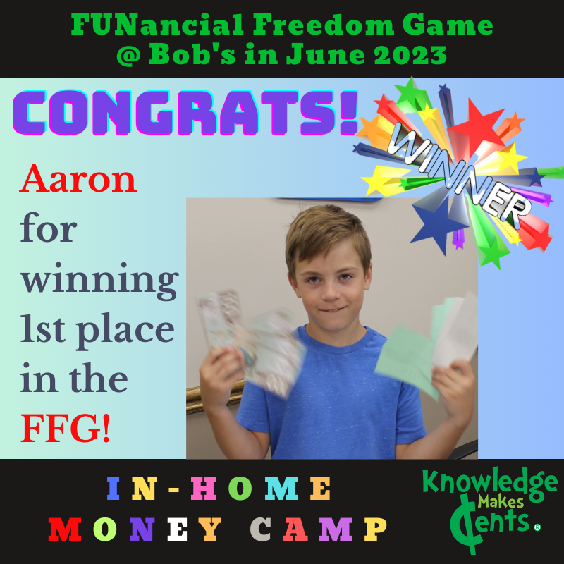 KMCents's tweet photo. Congratulations Aaron for #winning the #FUNancialFreedomGame at the #Scarborough In-Home #moneycamp! You played very well!
#KMCentsComesToYourPlace #sponsoredbygrandpa #personalfinance #moneymanagement #financialliteracyforkids #teachingkidsaboutmoney #moneysmartkids https://t.co/WmG21X6aut