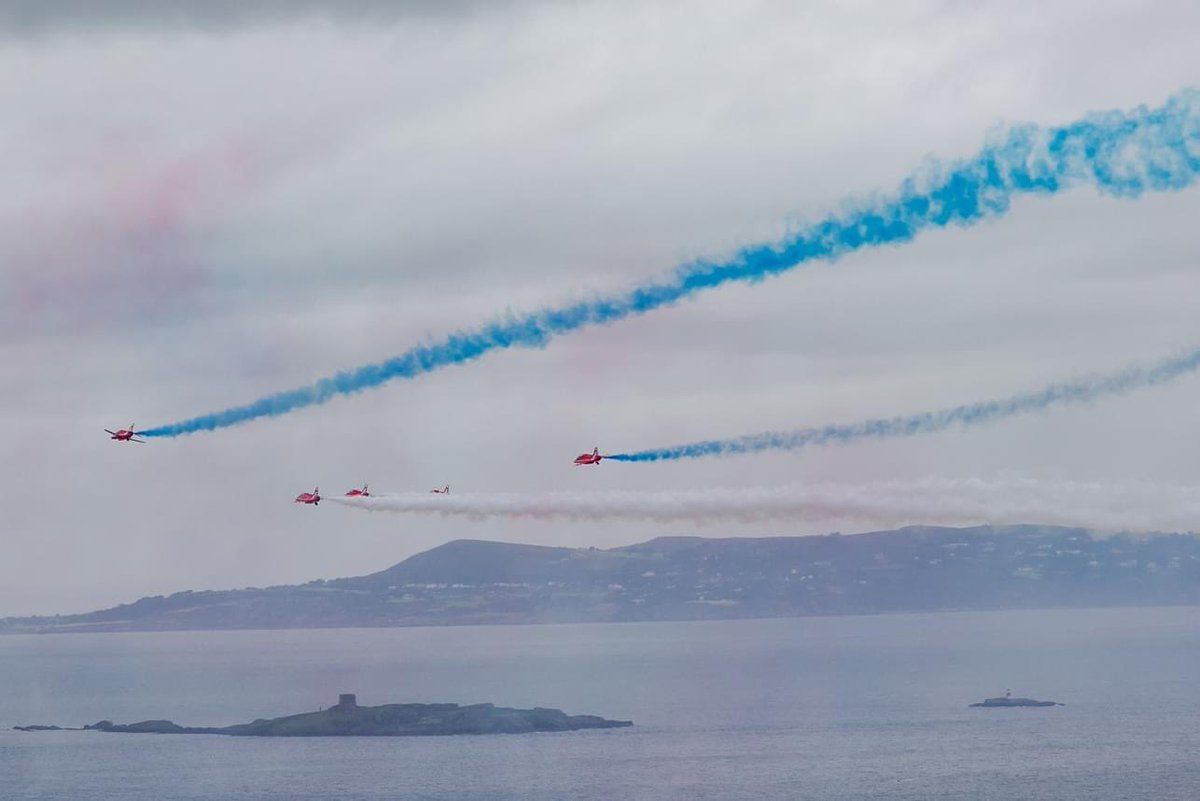 Our poor #Garda looks like he nearly got hit with a #RedArrow today at the <a href="/BrayAirShow/">Bray Air Display</a> #Wicklow
