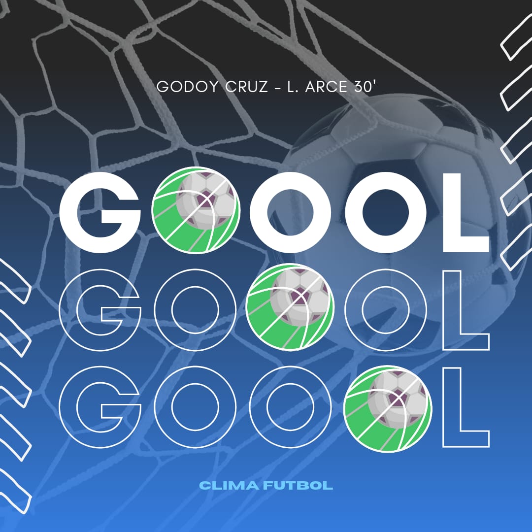 climafutboldv's tweet photo. GOOOOLLL Golazo de Arce. de bolea luego de un rebote. Ahora la fiesta en el #Malvinas es completa .30'PT @ClubGodoyCruz 1 vs #Instuto 1 https://t.co/FALIk62gfH