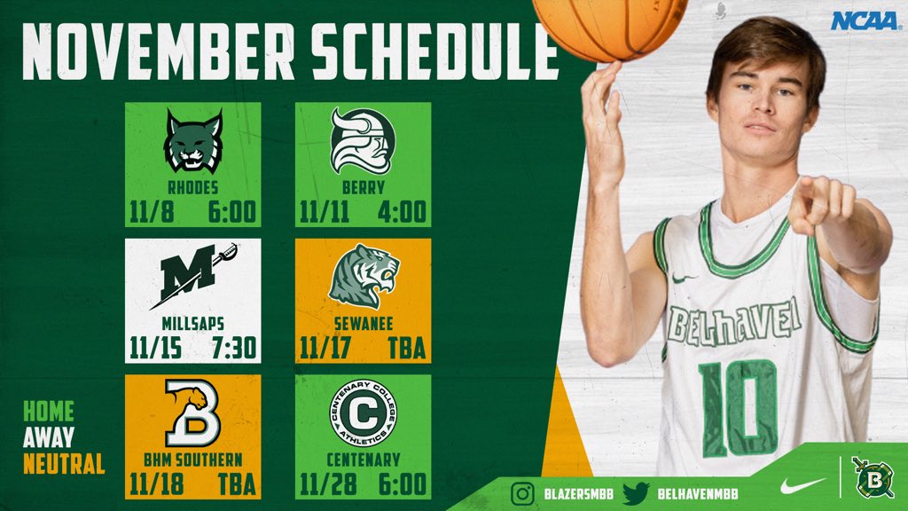 November can’t come soon enough 🔥

The Blazers are looking forward to tipping-off the 2023-2024 season with a solid November slate which includes three home games, two neutral site games, and the battle for JXN ❗️

#humblehungrysmart