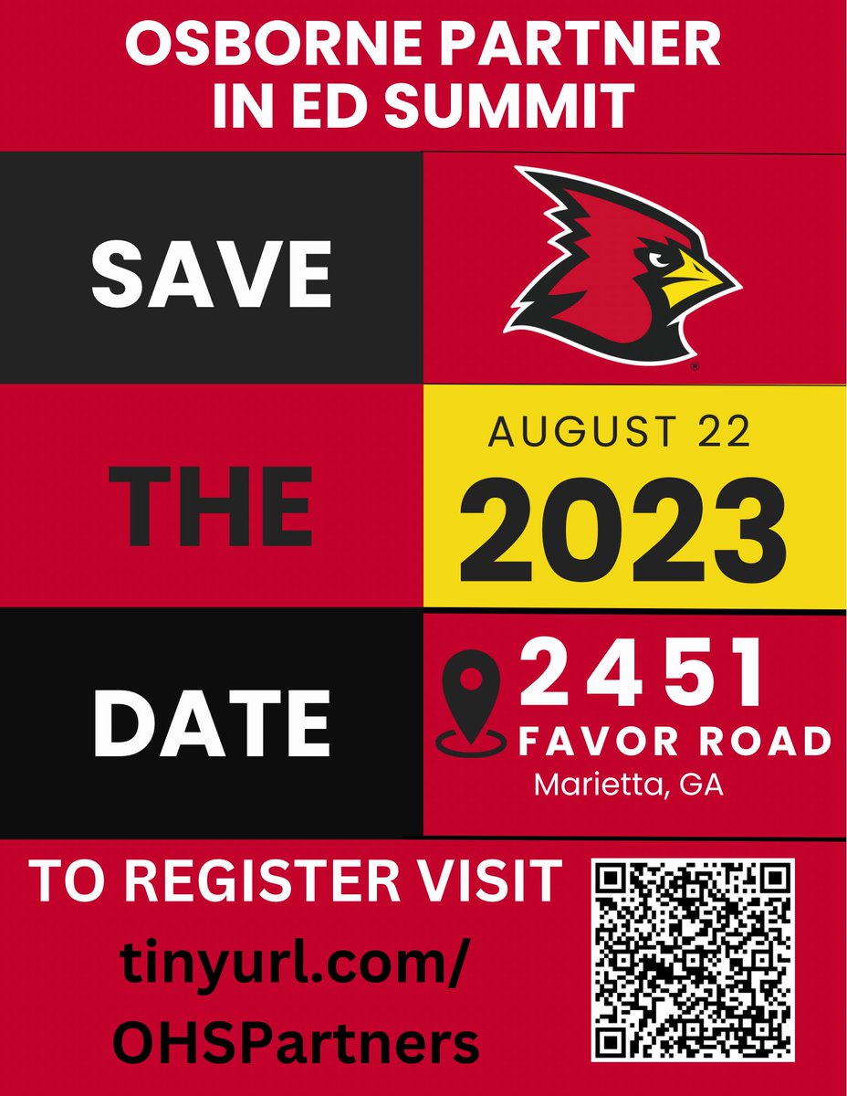 Osborne High School (@rlosbornehs) on Twitter photo If you’re interested in learning more about how to get involved, please RSVP or email Ben.Needle@cobbk12.org.
#GoBigRed
#OsborneProud If you’re interested in learning more about how to get involved, please RSVP or email Ben.Needle@cobbk12.org.
#GoBigRed
#OsborneProud