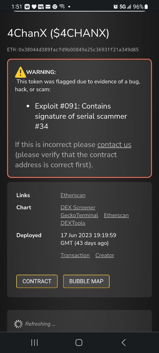 FourChanX's tweet photo. are proving themselves as either liars and manipulators, or as people who don't do their own research or understand how blockchain works. Either way should be terrifying to holders. My real conract and audit: 

0xb702D47919DA55Ce6B0c3611597ae8CeB718340c

https://t.co/xK7p9aFTi3 https://t.co/ArEVjzcl9l