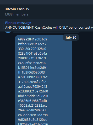 BitcoinCashTV's tweet photo. Thank you to everyone that participated in the New Follower giveaway.

I did not expect that amount of entries, so my plan to DM everyone a Cashrain Code wasn't possible after being flagged for spamming.

As a workaround I have posted the codes in the BCHTV Telegram channel. https://t.co/RTzpWmyJxw