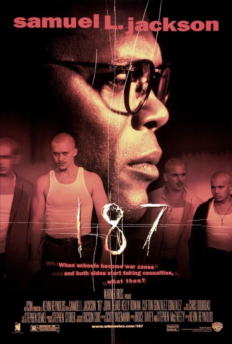 🎬MOVIE HISTORY: 26 years ago today, July 30, 1997, the movie ‘One Eight Seven’ opened in theaters!

#SamuelLJackson #JohnHeard #KellyRowan #CliftonCollinsJr #TonyPlana #KarinaArroyave #LoboSebastian #JackKehler #MethodMan #KathrynLeighScott #KevinReynolds