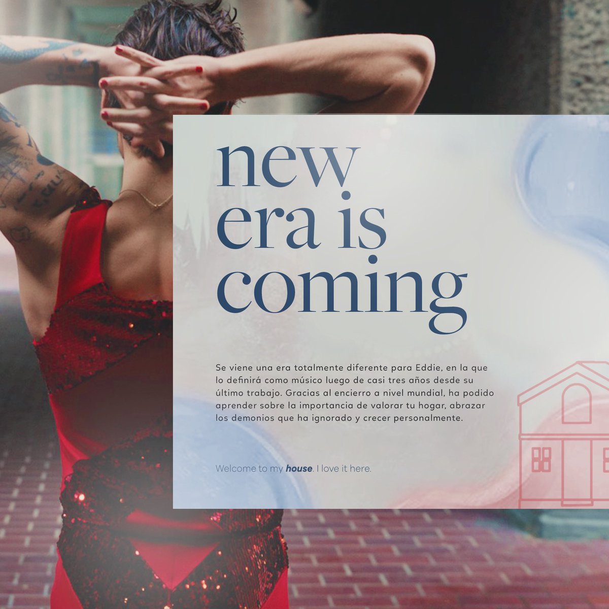 ≡ 𝓜𝑢𝑠𝑖𝑞𝑢𝑒 𝐛𝓎 ﹫𝐞𝑑𝘥𝑖𝑒𝖽𝖾𝗅𝖺𝐜𝐨𝑢𝑟, 𝘅𝗼.’ * 𝟗𝟦’
ꜝ✺ ◠ ︎︎𝑎𝑑𝑗 ⨾ 𝘼𝙨 𝙄𝙩 𝙒𝙖𝙨 𝘪𝘴 𝘤𝘰𝘮𝘪𝘯𝘨.

La era de Eddie's House está por comenzar con mi próximo single 𝗔𝘀 𝗜𝘁 𝗪𝗮𝘀, el cual estará disponible este martes 1 de Agosto.