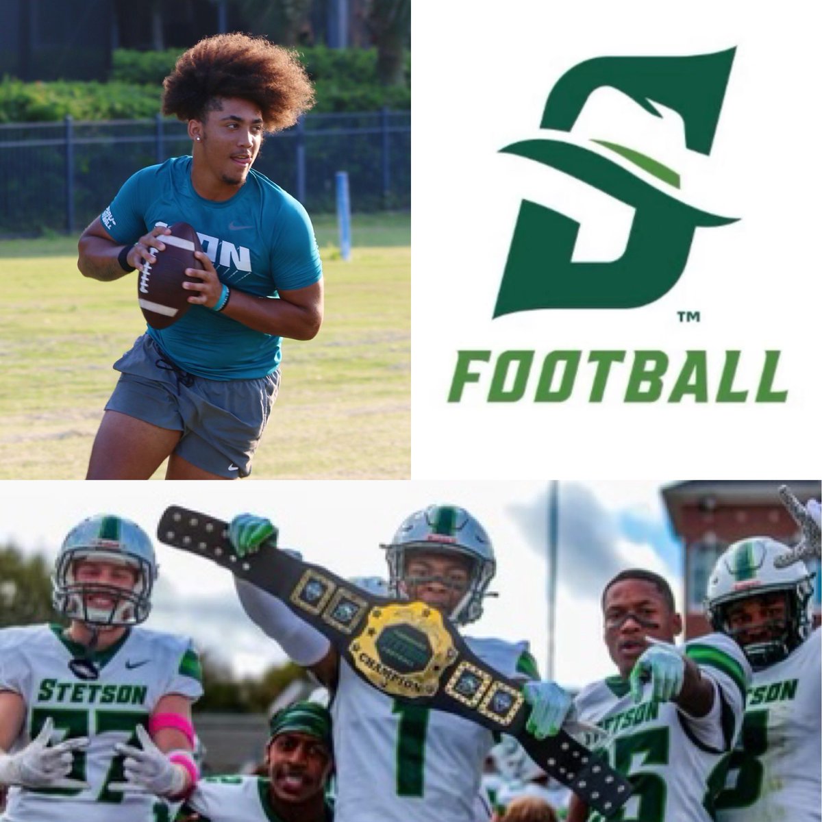 NikaoSmith's tweet photo. Stetson offered! 🙌🏾
Extremely thankful for the opportunity to work! @CoachDomoYoung @coachbkyoung 

@coachkd15 @CoachTrav8 @CoachJJYHSQB @rylan_hale @BraylenRicks @SlideLj @SantonioMartin2 @ArtisTeonte 
@fredking75 @harrison2121 @ActionSportsJax @wjxt4 
@CNee247 @JeremyO_Johnson https://t.co/zfLdZTv2Vn