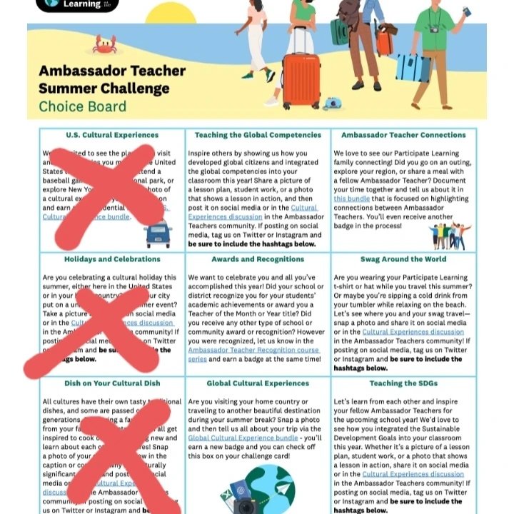Limapelo25's tweet photo. Summer Challenge! I made it. Knowing new places, celebrating holidays, meeting with another Ambassador teacher and sharing my traditions. Those are valuable things to continue collecting in my mind. @ParticipateLrng #UnitingOurWorld #PLChallenge https://t.co/MoocAWQUeP