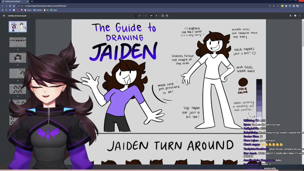 Jayden Animation Hand Guide A THREAD OF THE JAIDEN BIBLE: (aka her character reference sheet!)