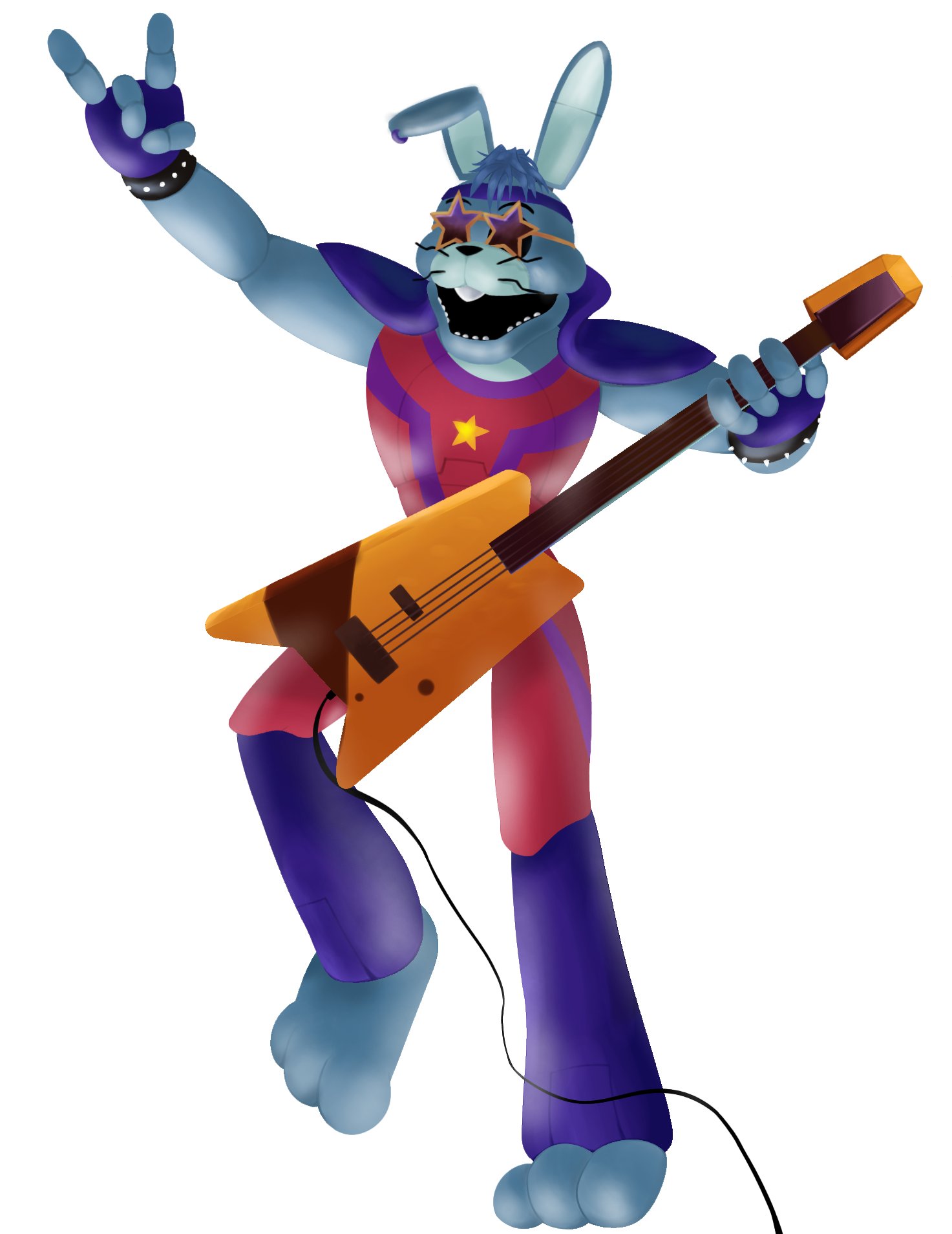 O GLAMROCK BONNIE no Five Nights at Freddy's Security Breach. 