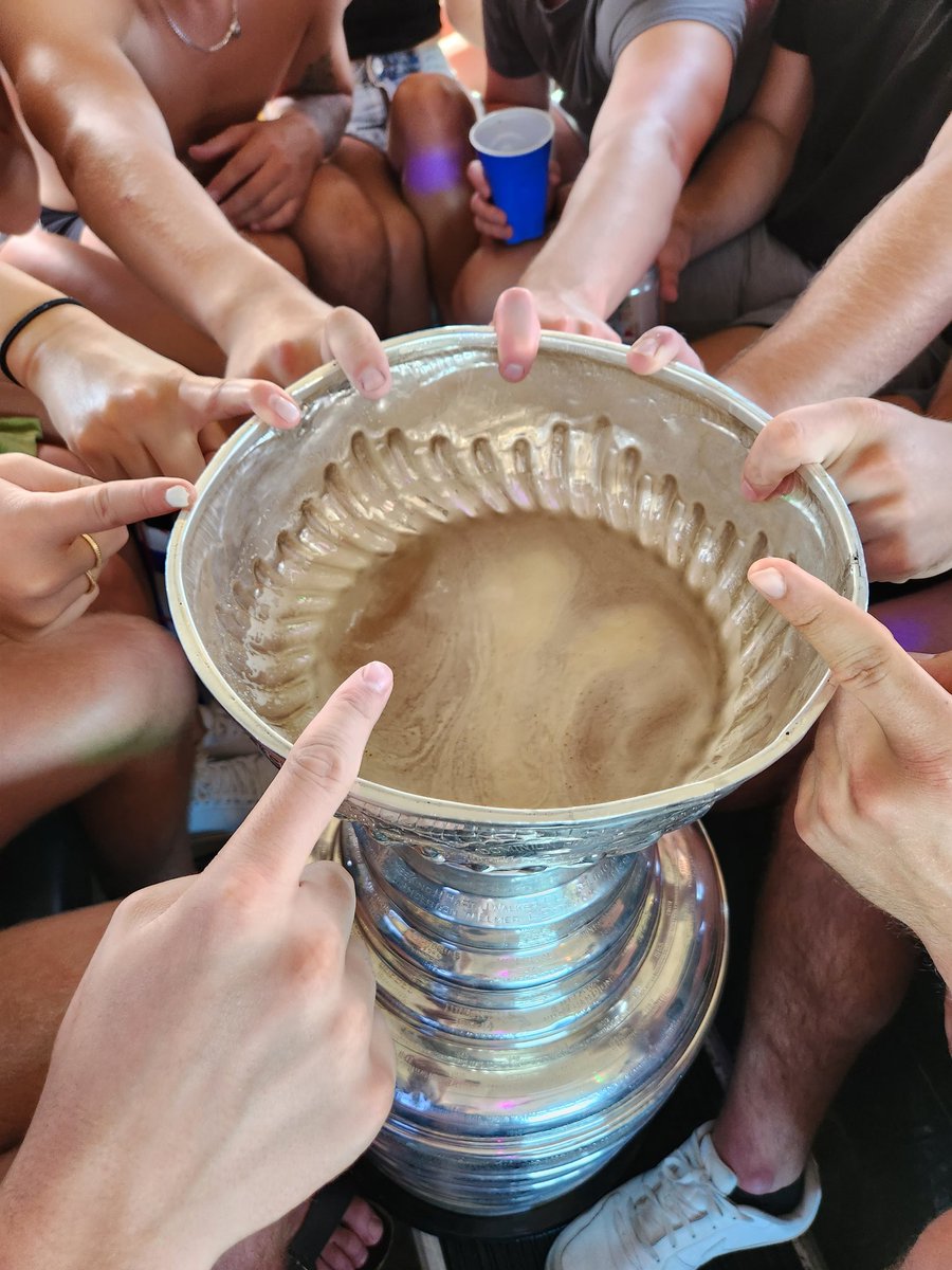 When you're playing "fingers" there is nothing better than playing it with the #stanleycup @nhl
<a href="/GoldenKnights/">Vegas Golden Knights</a> <a href="/HockeyHallFame/">Hockey Hall of Fame</a>