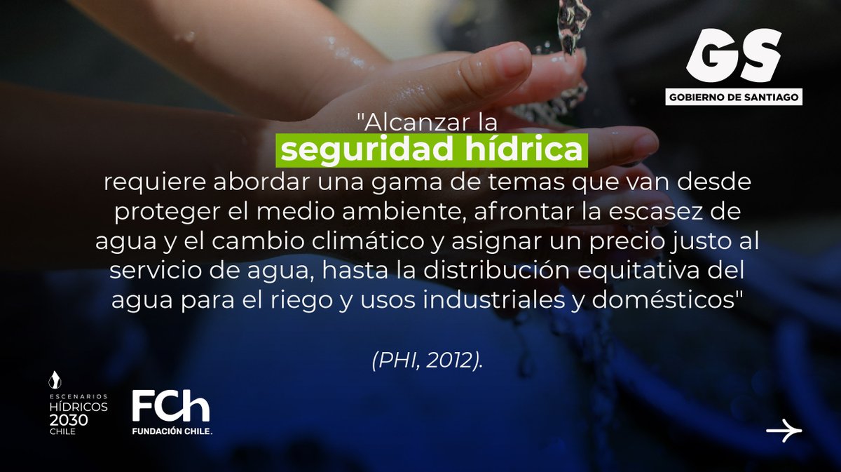 ehidricos2030's tweet photo. Seguridad hídrica es la capacidad de una población para salvaguardar a nivel de cuenca el acceso al agua en cantidades adecuadas y con la calidad apropiada para sostener la salud de la gente y de los ecosistemas ... (PHI, 2012).  @Gob_Santiago @fundacionchile https://t.co/3ALDABpmG8