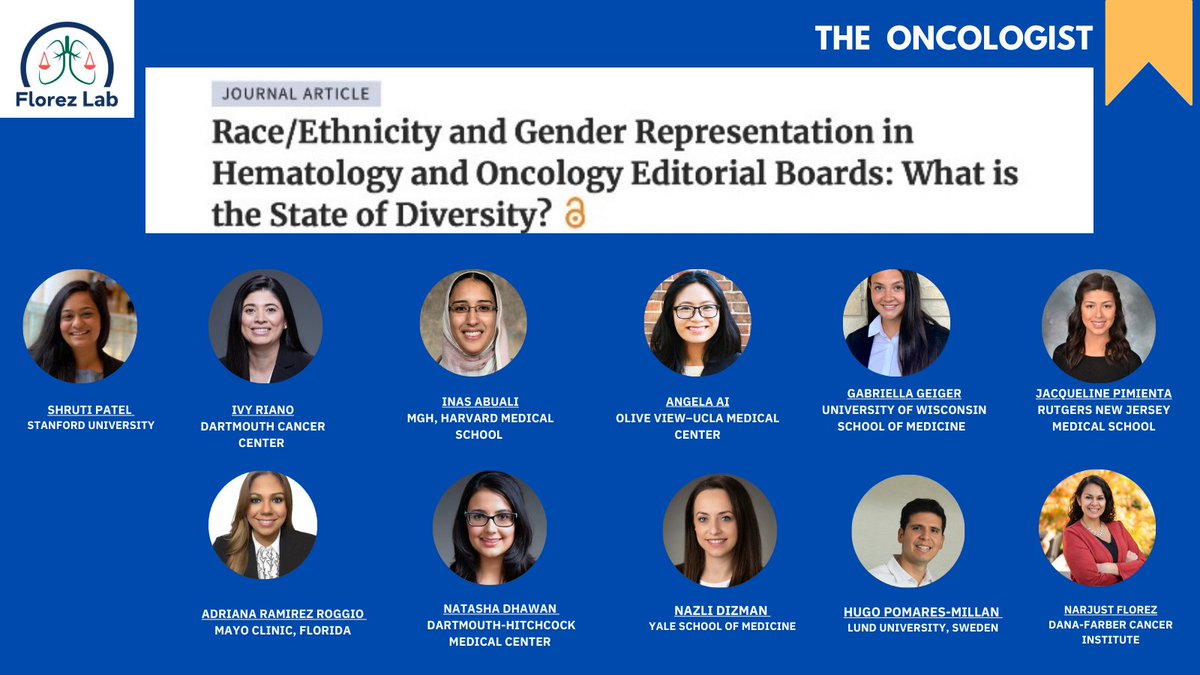 🚨What is the State of Diversity in Race/Gender Representation in Onc. Boards? Brilliant article in @OncJournal by @ShrutiPatelMD @IvyLorena_Md @inas_md @Angela_Ai_ @geiger_gaby @aramirezroggio @NatashaDhawanMD @NazliDizman @HuPoMi @NarjustFlorezMD 👇 academic.oup.com/oncolo/article…
