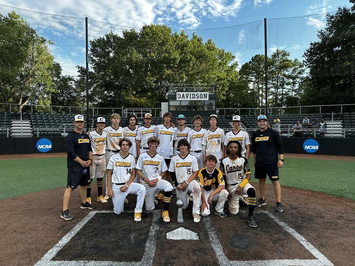 DynamicBaseball's tweet photo. Congrats to the Charlotte Baseball Academy 16u National for taking home the 16u #DBDavidson taking down a tough @CanesSouth team. Congrats to the winner and runner-up! https://t.co/s0TUKyifsB